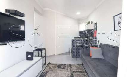 Flat disponível para locação no Paraíso próximo do Parque Ibirapuera com 1 dormitório e 1 vaga.