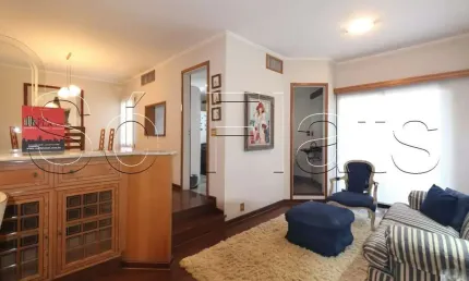 Flat estilo junção disponível para locação contendo 82m², 2 dorms e 2 vagas nos Jardins.