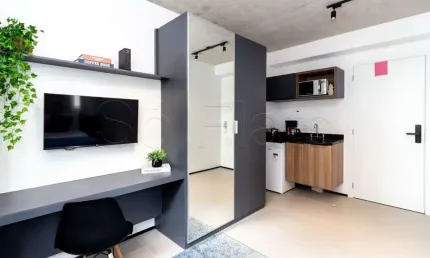 Studio VN Chez Frei Caneca, flat disponível para locação com 18m² e 01 dormitório.