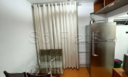 Flat no São Paulo Suíte Service disponível para locação 40m², 1 dormitório e 1 vaga de garagem.