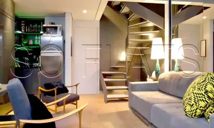 Residencial urbano duplex disponível para venda com 48m², 1 dormitório e 1 vaga de garagem