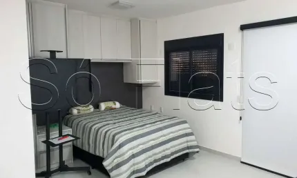 Flat disponível para locação no itaim bibi completamente equipado ao lado hospital são luiz.