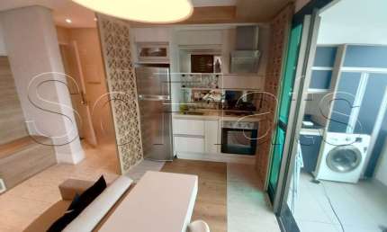 Flat no Gran Estanconfor Veranda Berrini, disponível para locação com 40m², 1 dorm e 1 vaga.