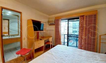 Flat no Interative com 23m², 1 dormitório e 1 vaga de garagem nos Jardins, disponível para locação.