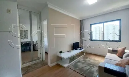 Flat disponível para locação próximo ao Shopping Ibirapuera e com excelente localização.