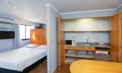 Flat Slaviero Essential São Paulo Ibirapuera disponível para venda com 35m² e 01 vaga de garagem