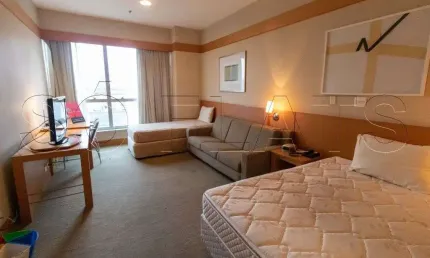 Flat Wyndham Garden Convention Nortel 32m² 1 dormitório, 1 vaga para locação em Santana.