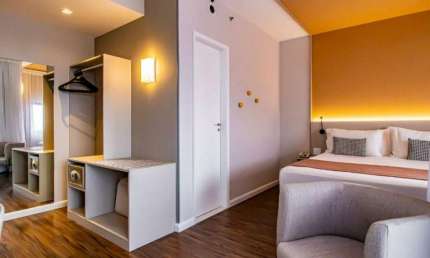 Flat mobiliado com 28m² no Analia Franco fora do Pool