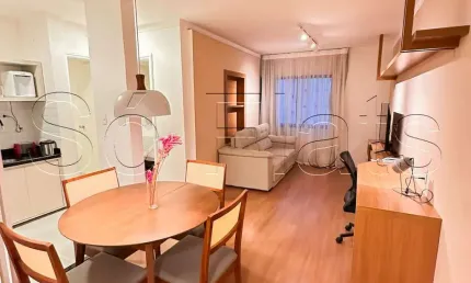 Royal victoria place, flat disponível para locação contendo 45m², 01 dormitório e 01 vaga.