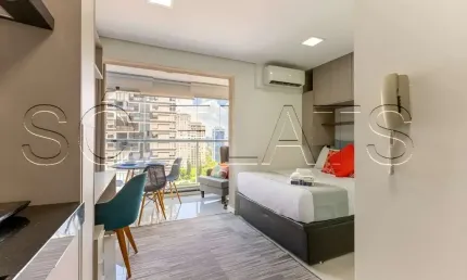 Vn quatá, apartamento no modelo studio disponível para venda com 28m², 1 dormitório e 1 vaga
