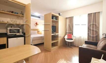 Apto no Paulista Classic com 1 dormitório e 1 vaga, disponível para locação nos Jardins.