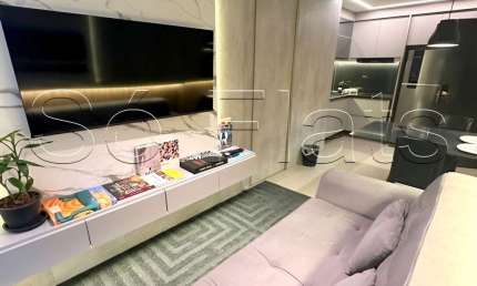 Flat no Residencial Hit Itaim disponível para locação bem localizado próx da Av Santo Amaro.