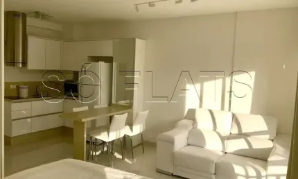 Flat Choice Panamby mobiliado com 35m² para locação próximo da Av. Hebe Camargo.