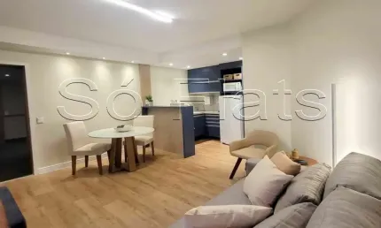 Apto para locação no La Residence Paulista, contendo 38m², 1 dormitório e 1 vaga de garagem.