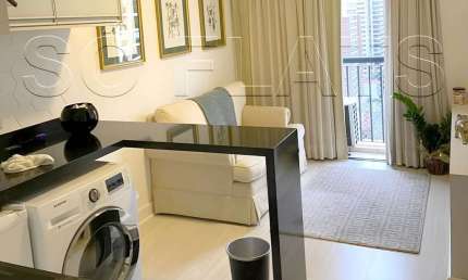 Flat Estanplaza Ibirapuera, disponível para venda com 37m², 1 dormitório e 1 vaga de garagem