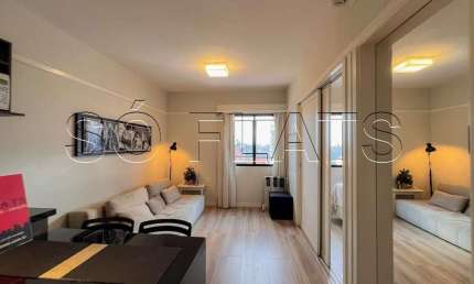 Ninety, flat disponível para locação nos Jardins, contendo 32m², 1 dormitório e 1 vaga.
