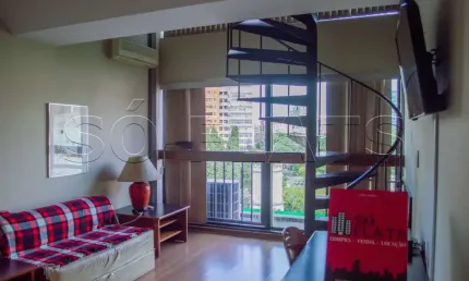Flat no Jardins com 56m², com serviços, sem burocracia na locação a 100 metros da Av. Paulista.