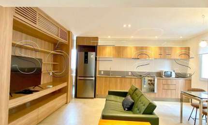 Residencial Canadá, cobertura no Itaim Bibi, disponível para locação com 96m², 1 dorm e 2 vagas.