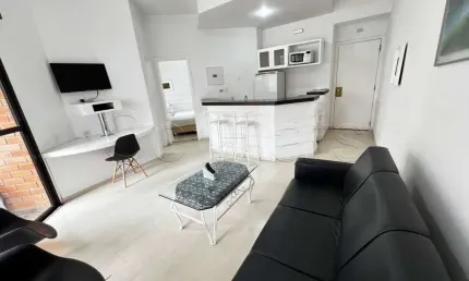 Flat Montecattini disponível para venda, mobiliado com 40m², 01 dorm e 01 vaga