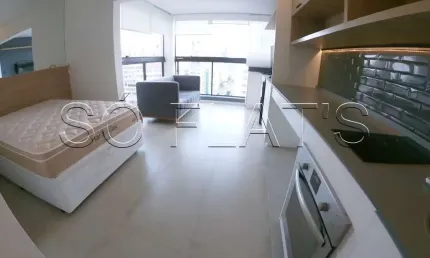 Residencial You Jardim Paulista, apto com 27m², 1 dormitório e 1 vaga, disponível para locação.