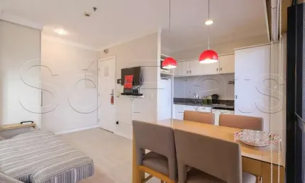 Apto no nobile suítes congonhas para locação com 44m², 01 dormitório e 01 vaga de garagem.