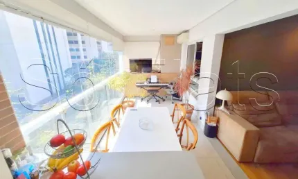 À venda! apartamento com 66m², 2 dormitórios, 1 vaga, 2 wcs, mobiliado na vila olímpia.