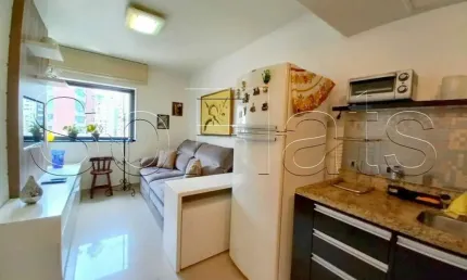 Apto no Le Premier com 28m², 1 dormitório e 1 vaga de garagem, disponível para locação.