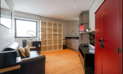 Tsue Bienal, flat diponível para locação contendo 26m², 01 dormitório e 01 vaga de garagem.