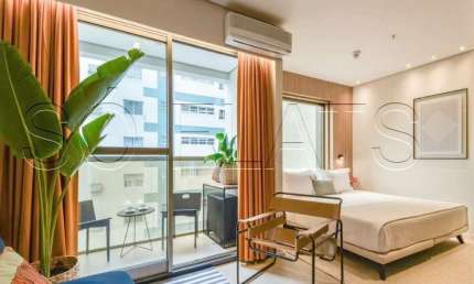 Flat Transamérica Executive Paulista disponível para venda com 31m², 1 dormitório e 01 vaga