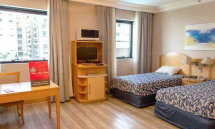 Flat Tryp Higienópolis disponível para venda com 28m², 1 dormitório e 1 vaga de garagem