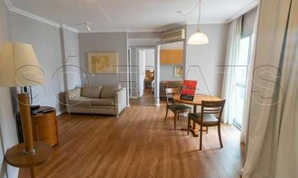 Quality Bela Cintra, flat disponível para locação contentado 48m², 1 dormitório e 1 vaga.
