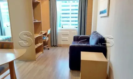 Paulista Classic, apto disponível para locação contendo 28m², 1 dormitório e 1 vaga de garagem.