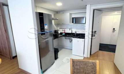 Apto no Mercure Times Square com 42m², 2 dorms e 1 vaga em Moema, disponível para locação.