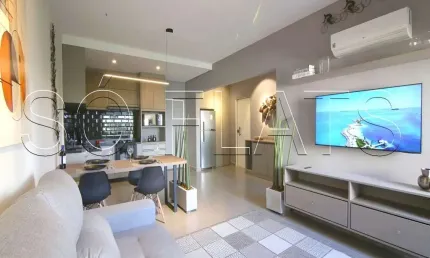 Apto no Le Bougainville com 57m², 1 dormitório e 1 vaga disponível para locação em Alphaville.