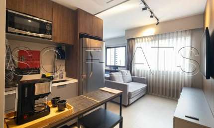 Flat no Slaviero Moema disponível para locação com 26m², 01 dormitório e 01 vaga de garagem.