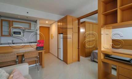 Apto no Comfort Alphaville com 32m², 1 dormitório e 1 vaga de garagem para locação em Alphaville.