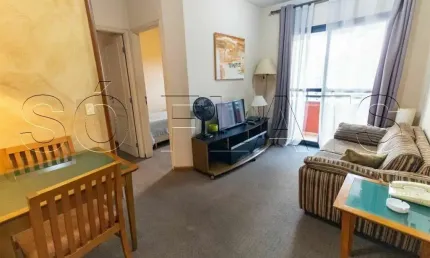 Royal brooklin, apto disponível para locação contendo 43m², 2 dormitórios e 1 vaga.