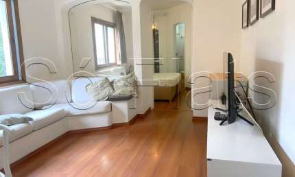 Flat no Mont Clair com 1 dormitório, 43m², vaga de garagem e lazer para locação.