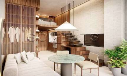 Apartamento tipo studio em Moema com 23,96m² sem vaga de garagem.