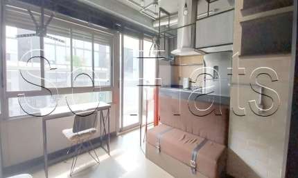 Studio Diseno Pinheiros disponível para venda com 39m², 1 dormitório e 1 vaga de garagem.