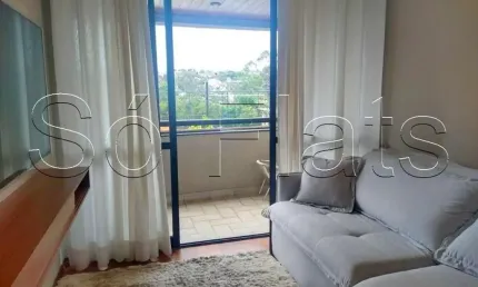 Apto estilo residencie disponível para locação contendo 90m², 3 dorme e 2 vagas em Alphaville.