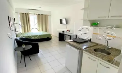 Flat no New Studio contendo 27m², 1 dormitório e 1 vaga, disponível para locação em Pinheiros.