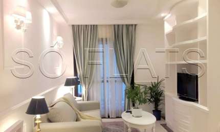 Estanconfor Moema, flat disponível para locação 38m², 1 dormitório e 1 vaga de garagem.