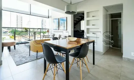 Residencial Vox na Vila Olímpia, disponível para locação com 70m², 1 dormitório e 1 vaga de garagem