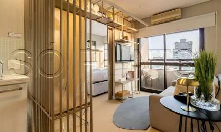 Flat no Quality Paulista disponível para locação com 29m² 01 dormitório e 01 vaga de garagem.