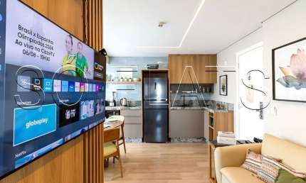 Flat Quality Bela Cintra disponível para venda com 44m², 02 dorms e 01 vaga de garagem