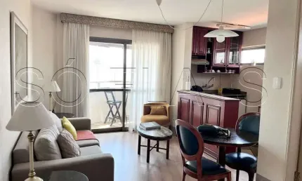 Flat paulista wall street, disponível para venda com 47m², 1 dormitório e 1 vaga