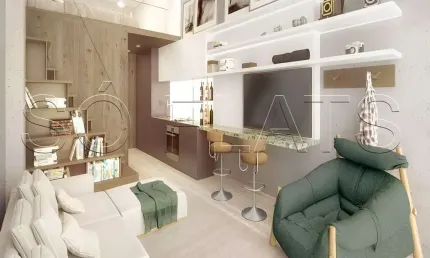 Residencial Casa Jardins Jaú, Studio disponível para venda com 24m² e 1 dormitório