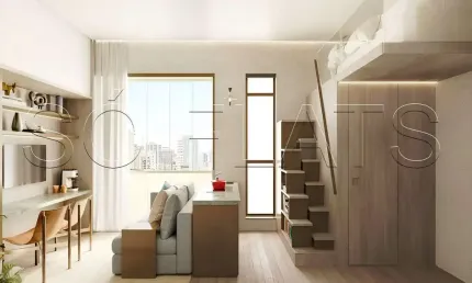 Residencial casa jardins jaú, studio disponível para venda com 24m² e 1 dormitório