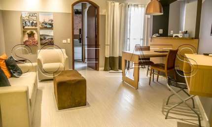 Flat Cosmopolitan Santos, disponível para venda com 45m², 01 dorm e 01 vaga